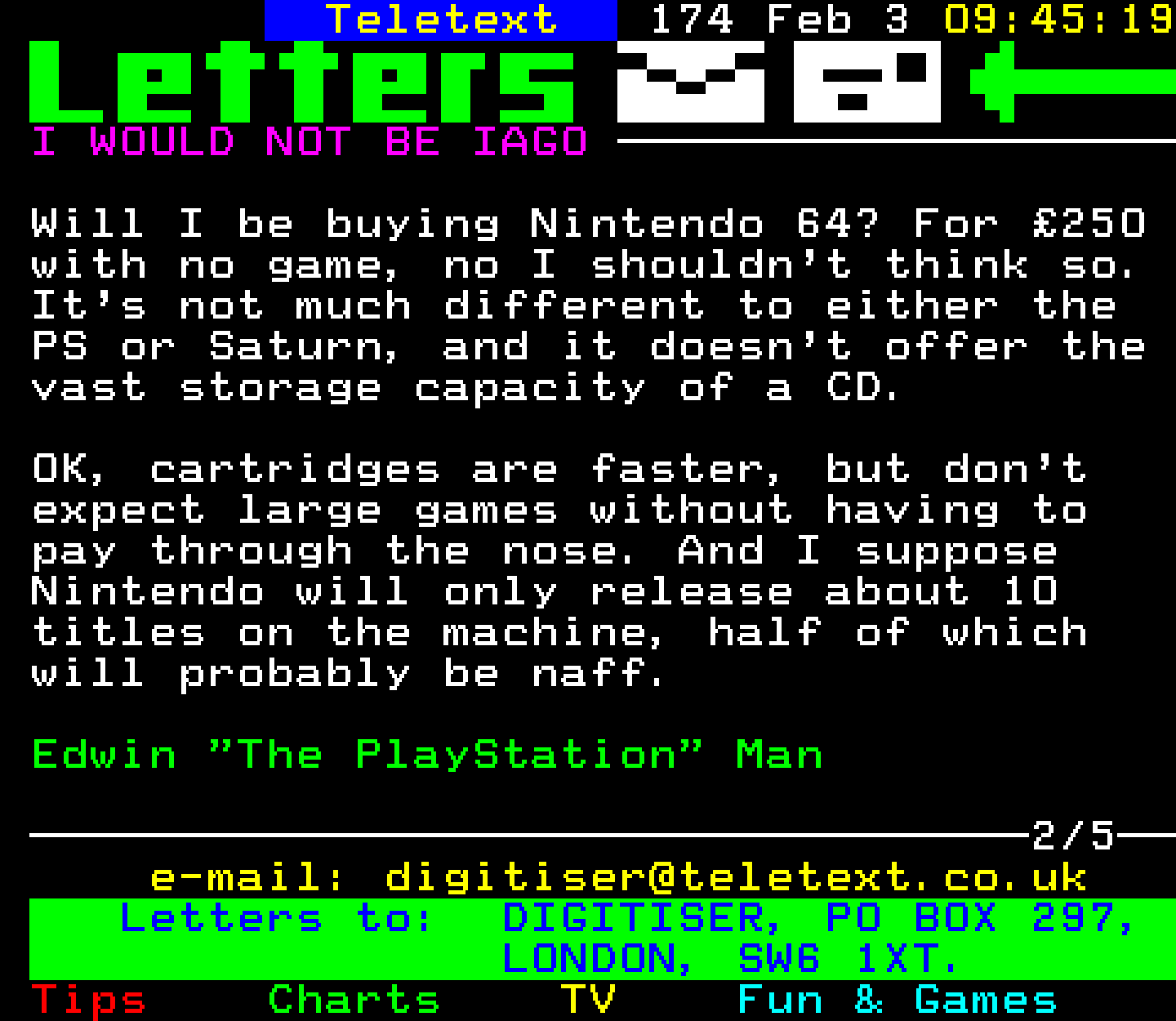 Digitiser, Teletext - 1997