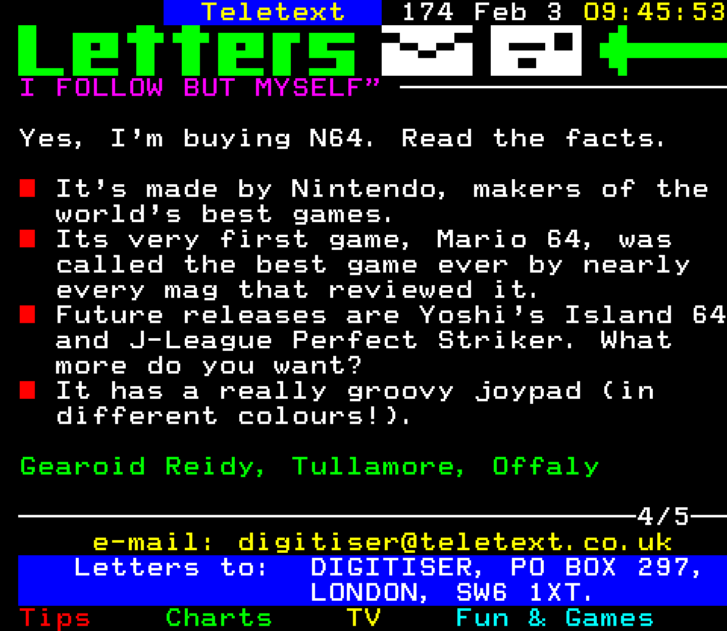 Digitiser, Teletext - 1997