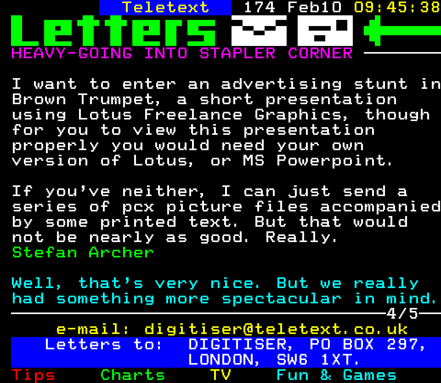 Digitiser, Teletext - 1997