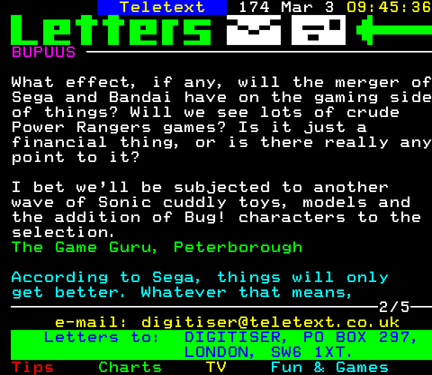 Digitiser, Teletext - 1997