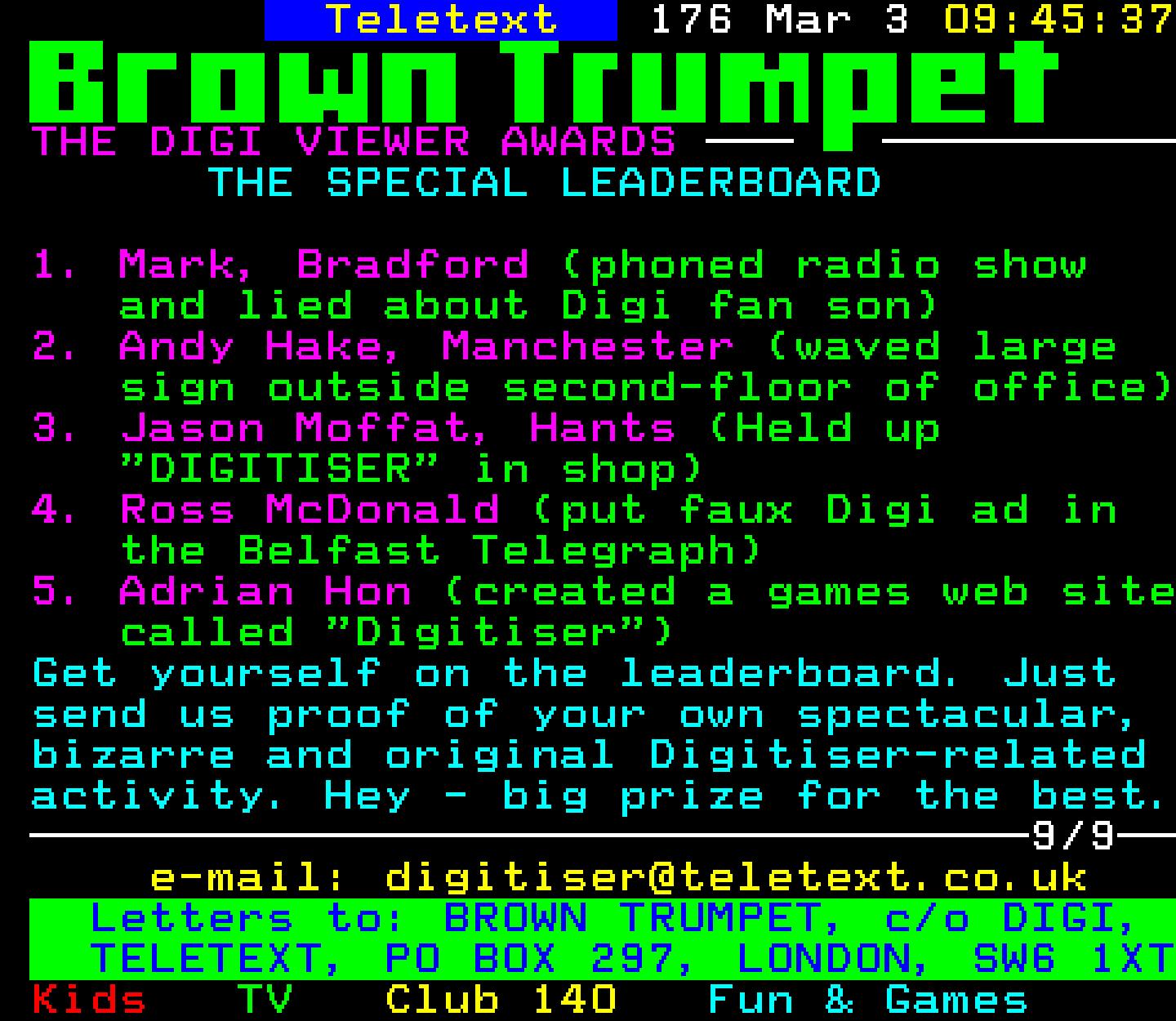 Digitiser, Teletext - 1997