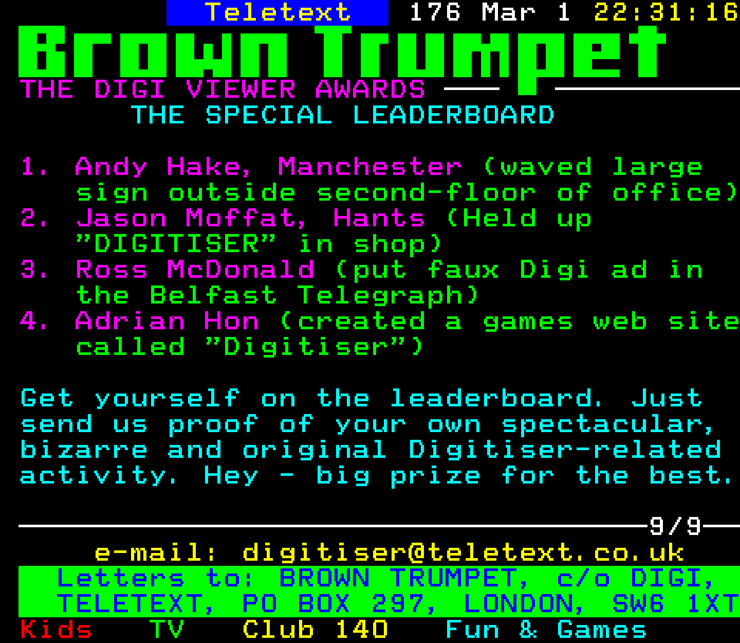 Digitiser, Teletext - 1997