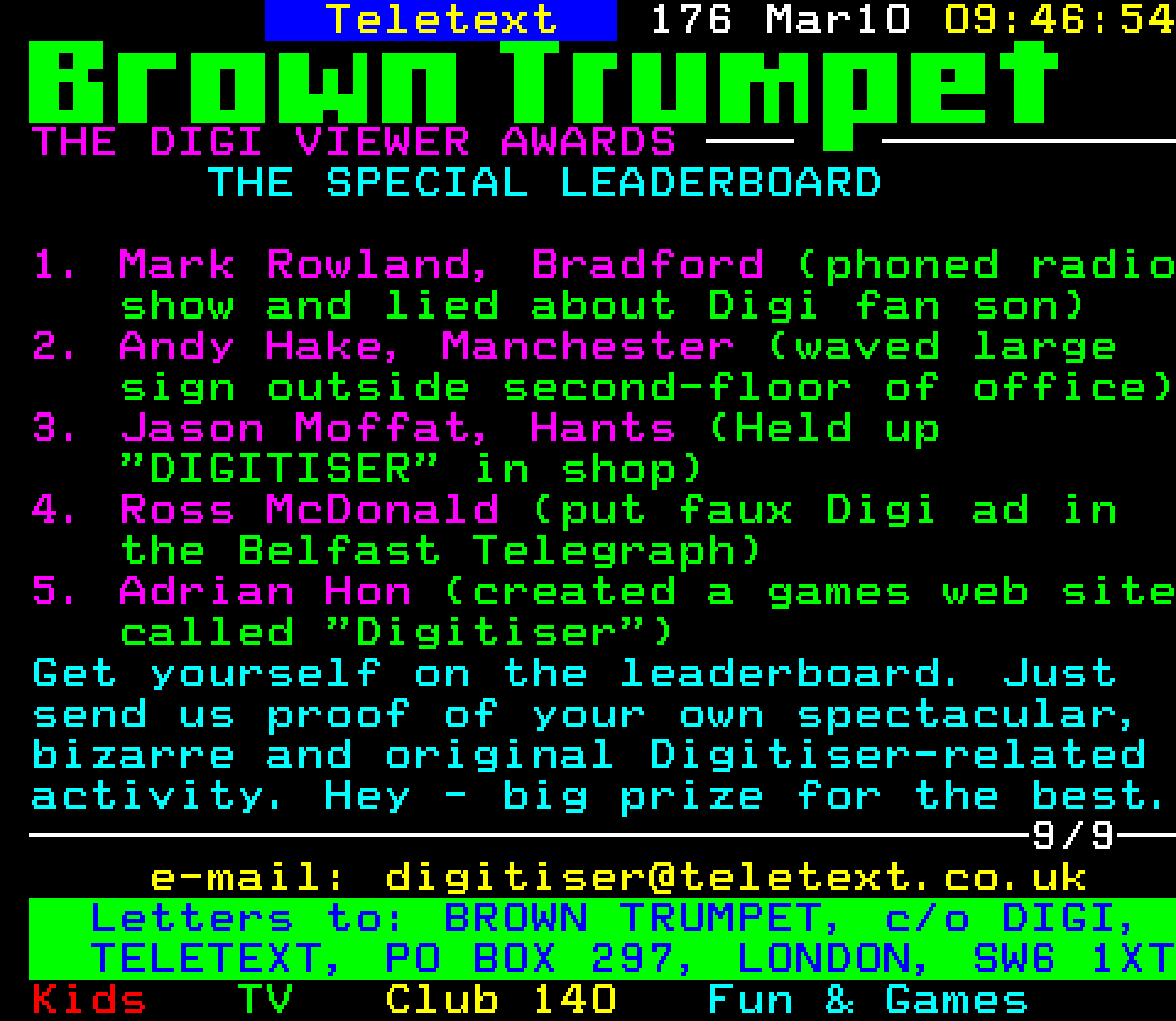 Digitiser, Teletext - 1997
