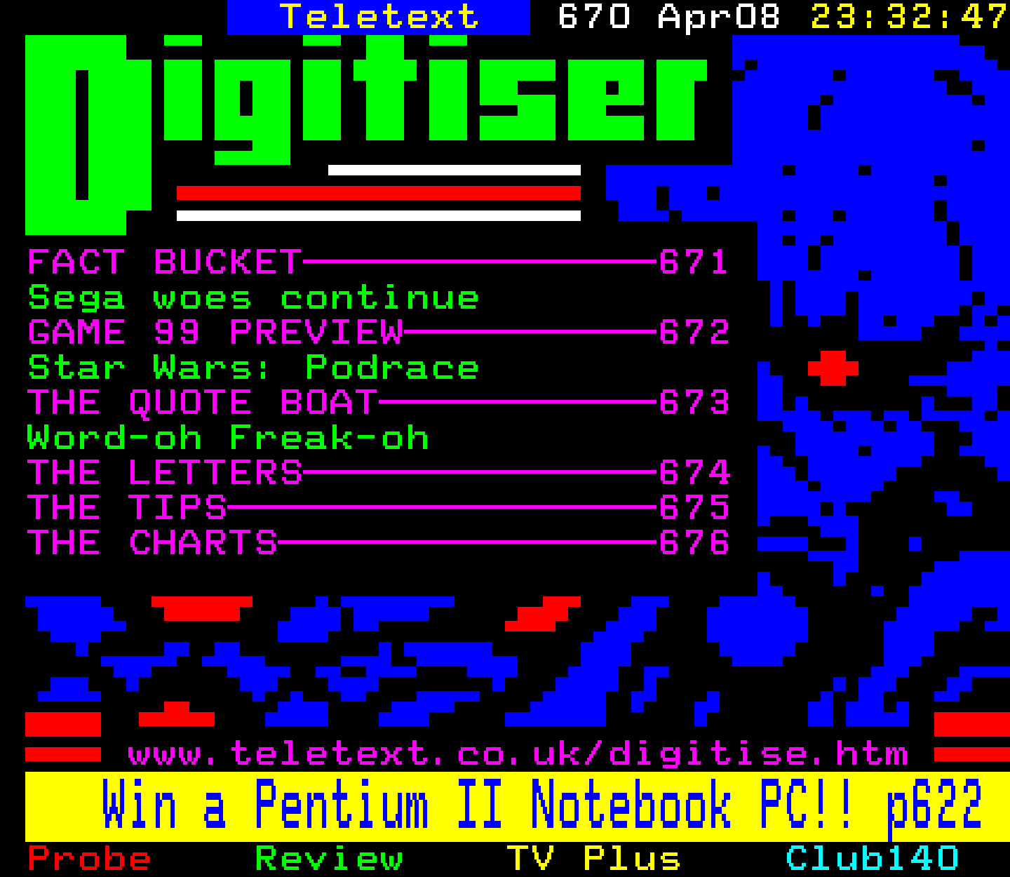 Digitiser, Teletext - 1999