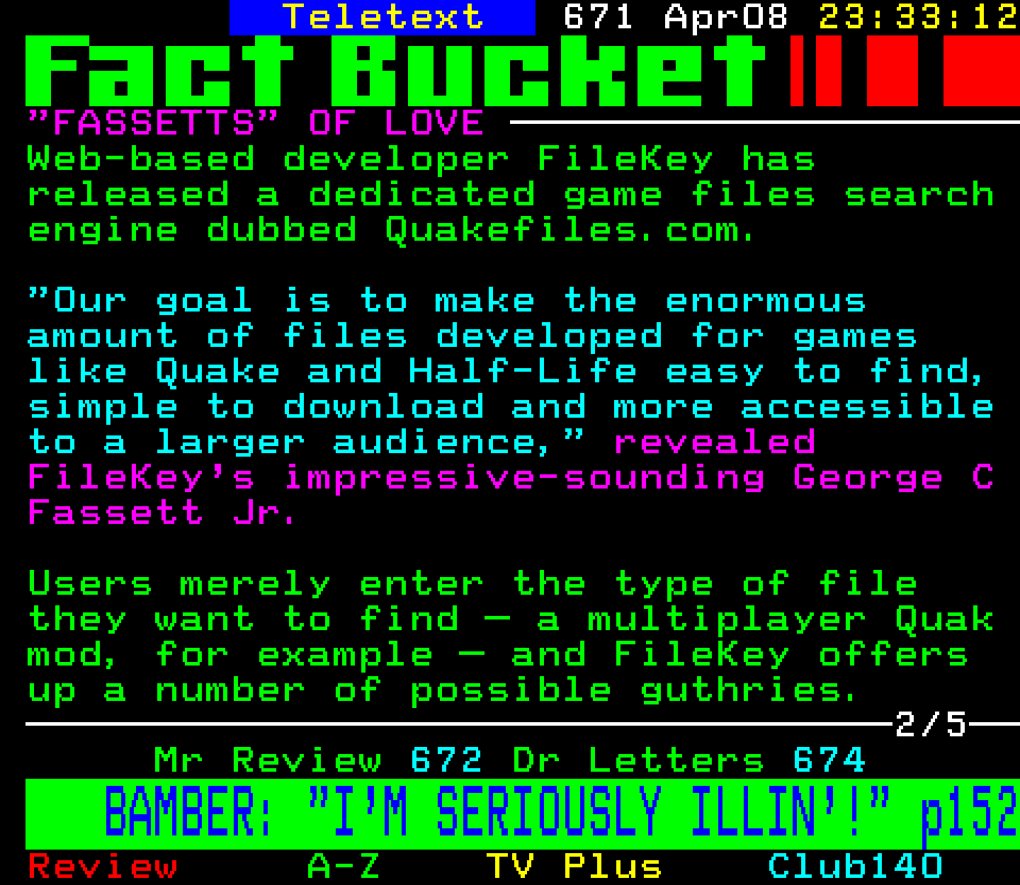 Digitiser, Teletext - 1999