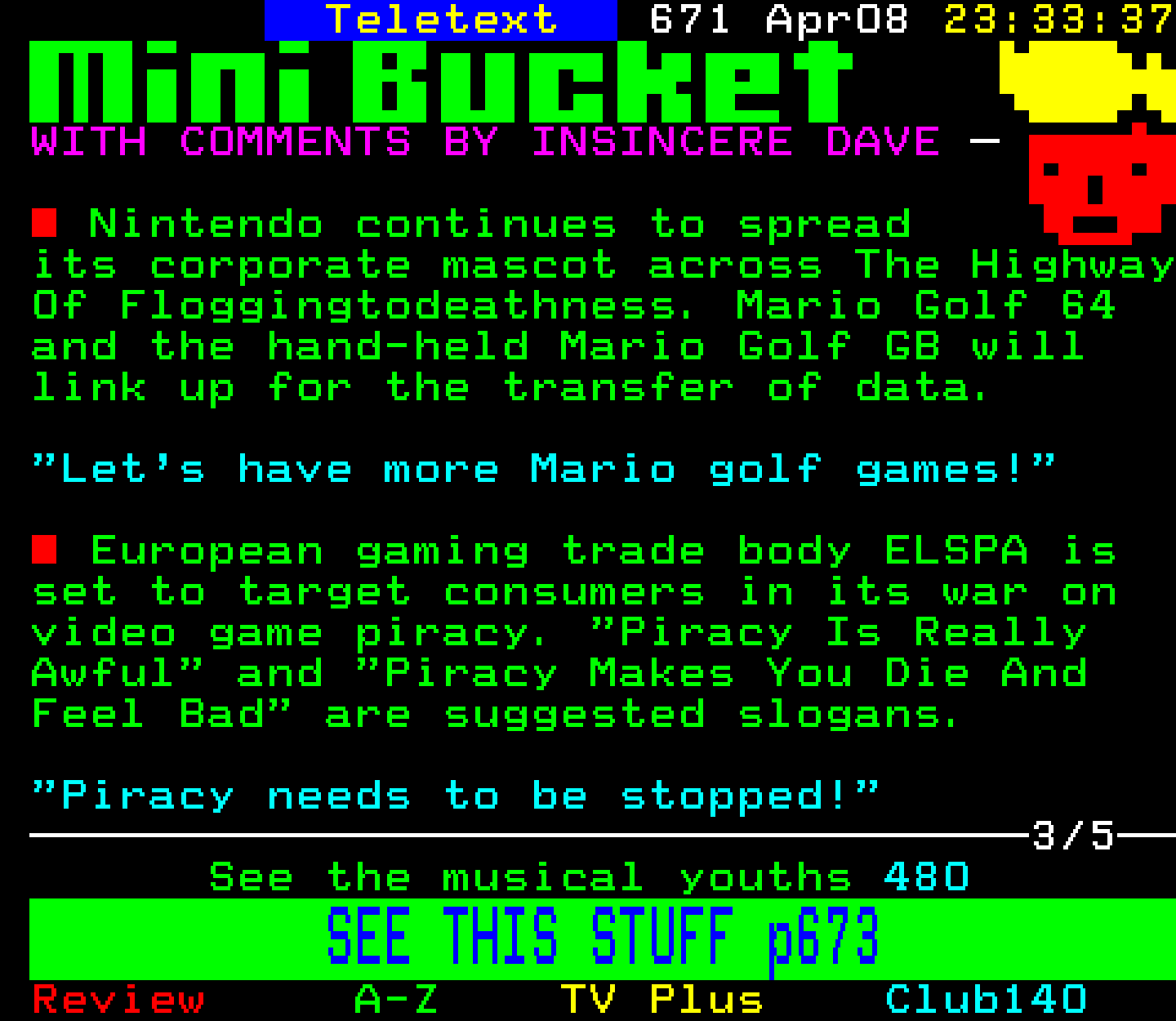 Digitiser, Teletext - 1999