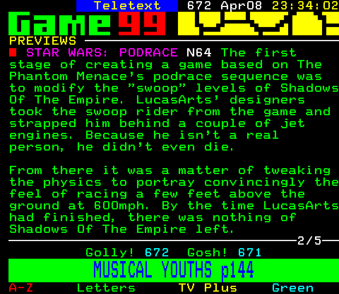 Digitiser, Teletext - 1999