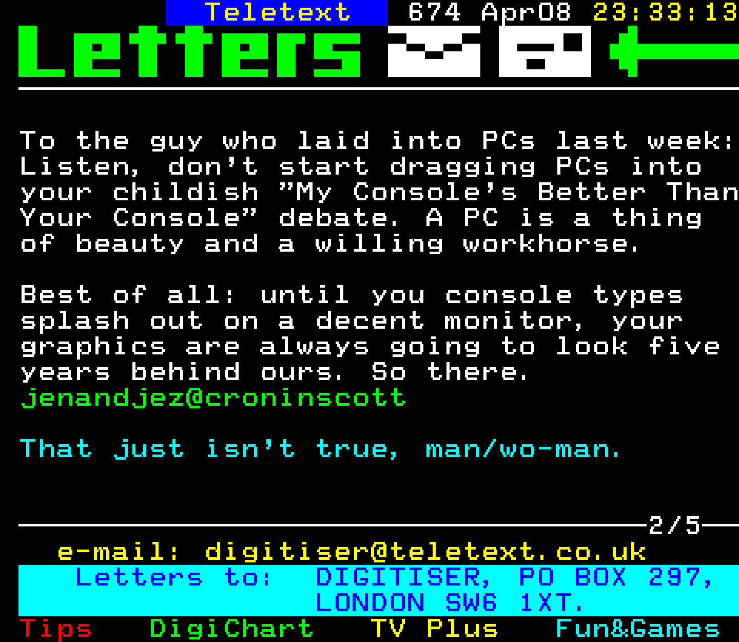 Digitiser, Teletext - 1999