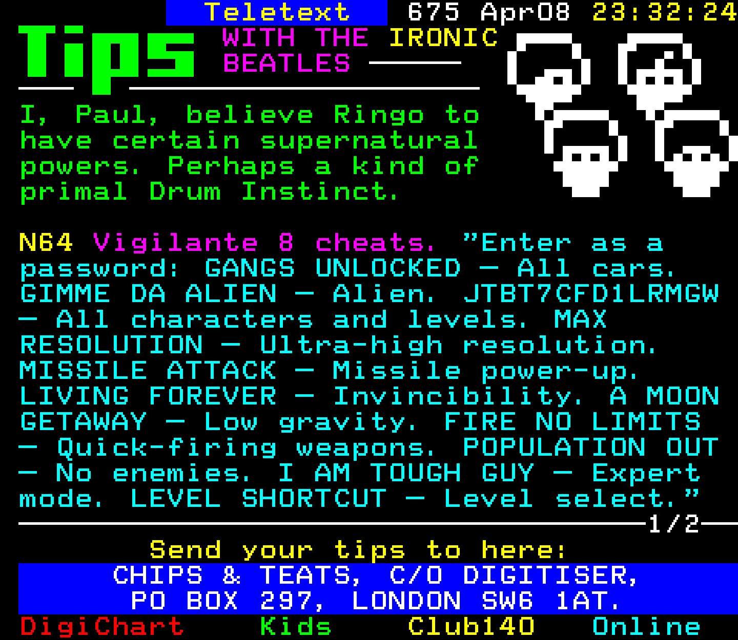 Digitiser, Teletext - 1999