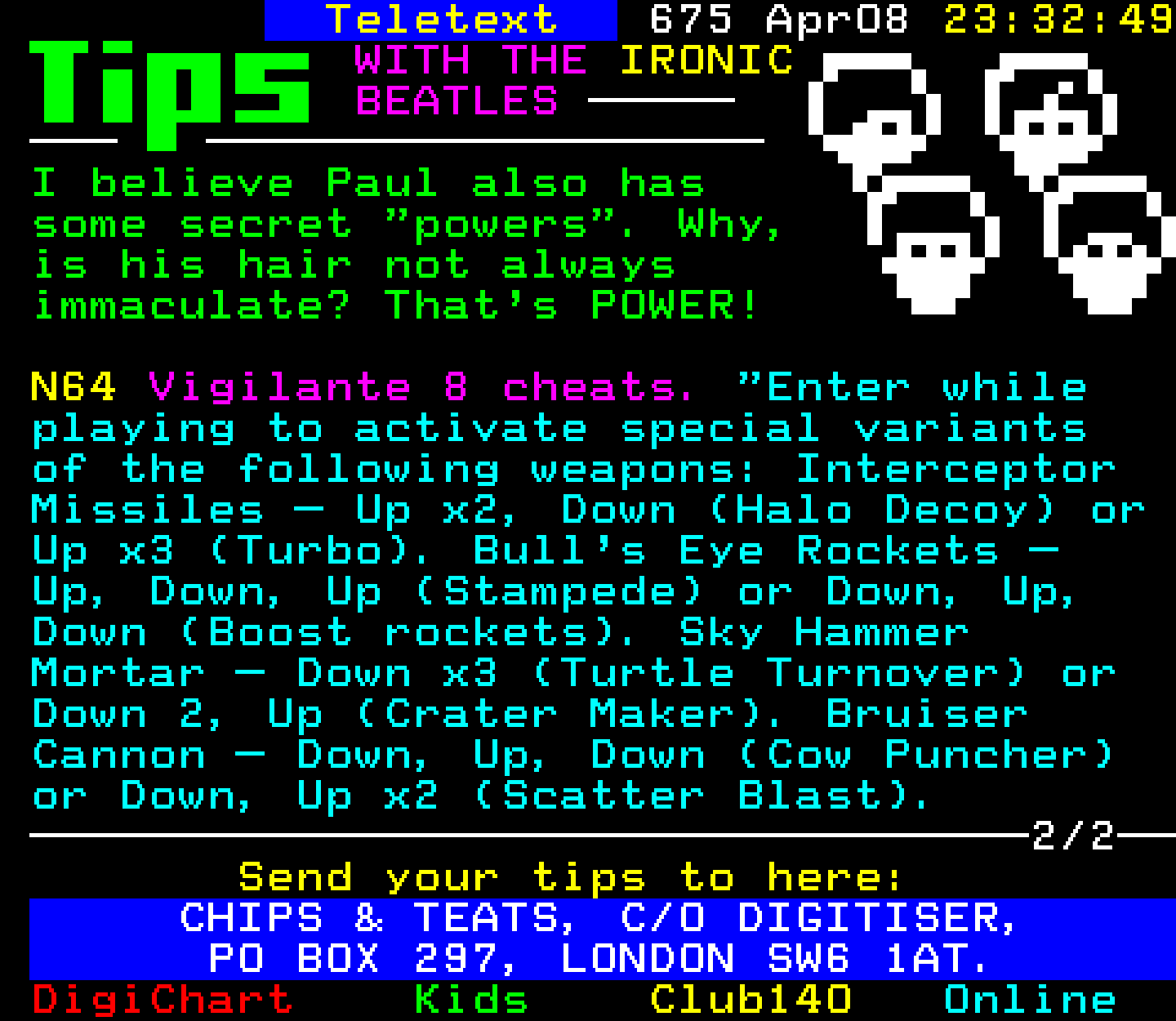 Digitiser, Teletext - 1999