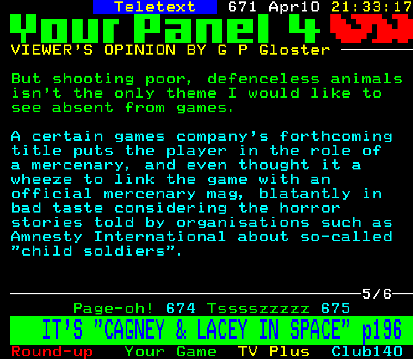 Digitiser, Teletext - 1999