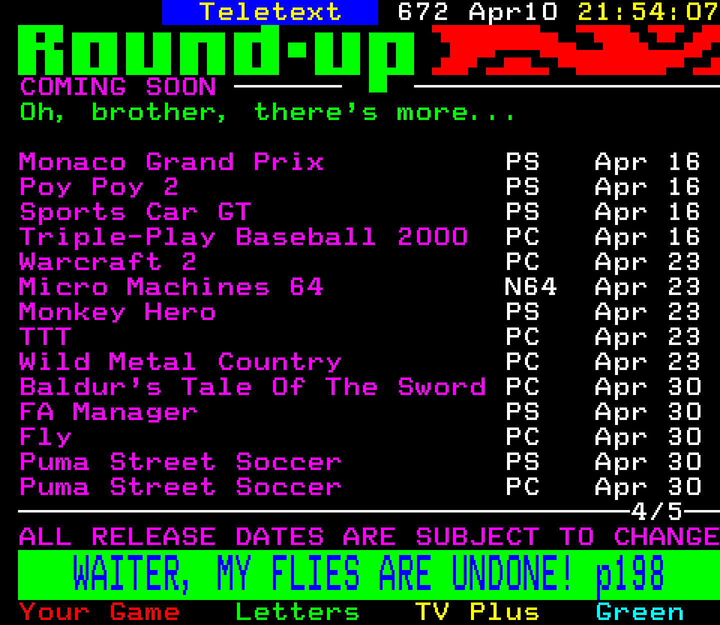 Digitiser, Teletext - 1999