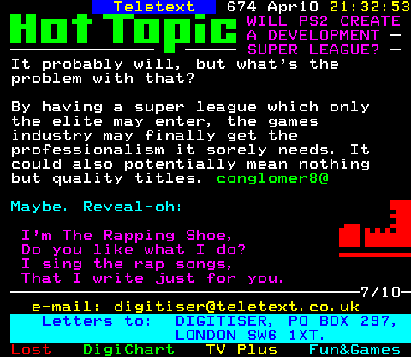 Digitiser, Teletext - 1999
