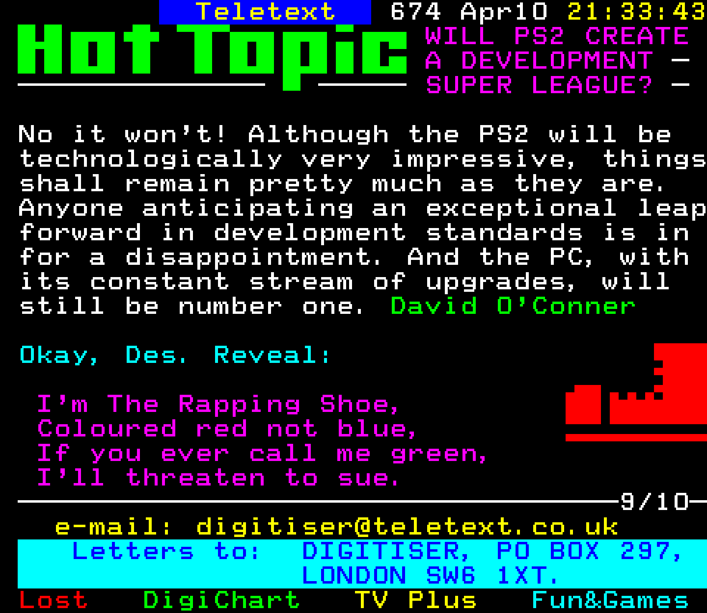 Digitiser, Teletext - 1999