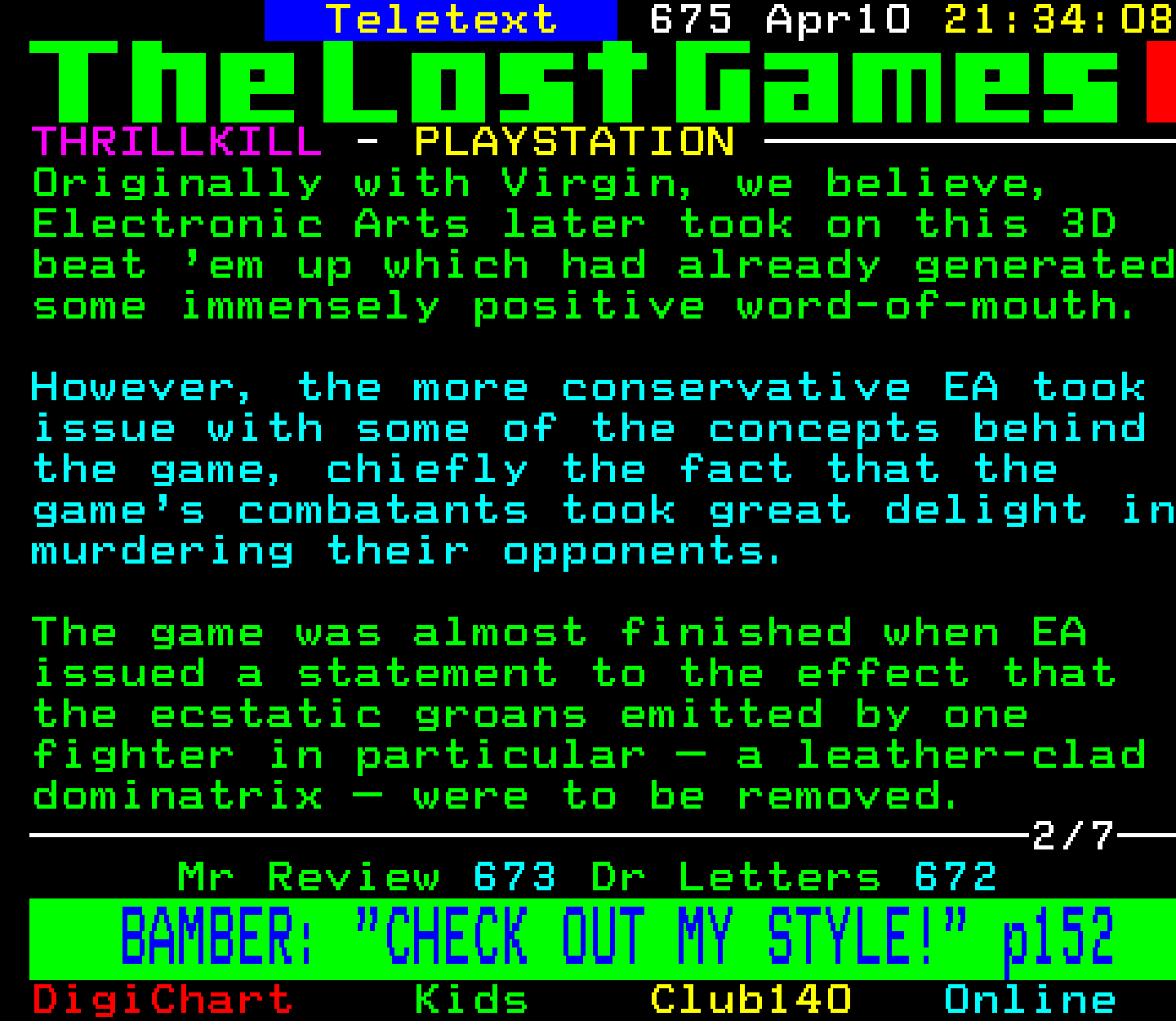 Digitiser, Teletext - 1999