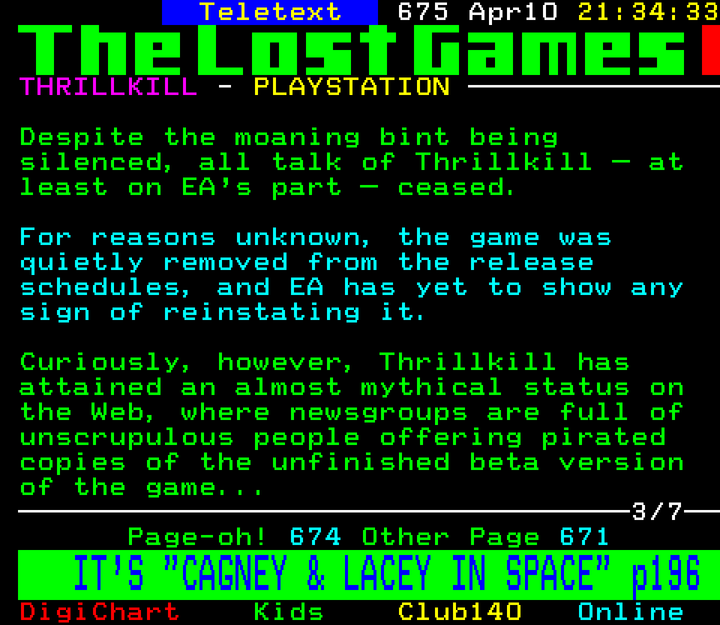 Digitiser, Teletext - 1999