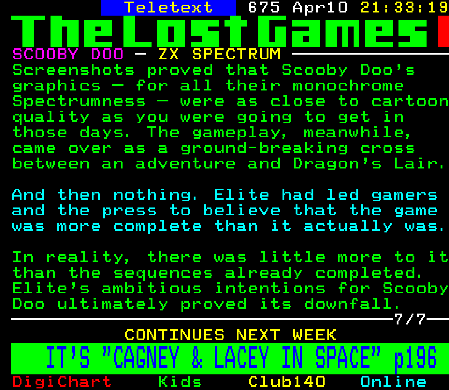 Digitiser, Teletext - 1999