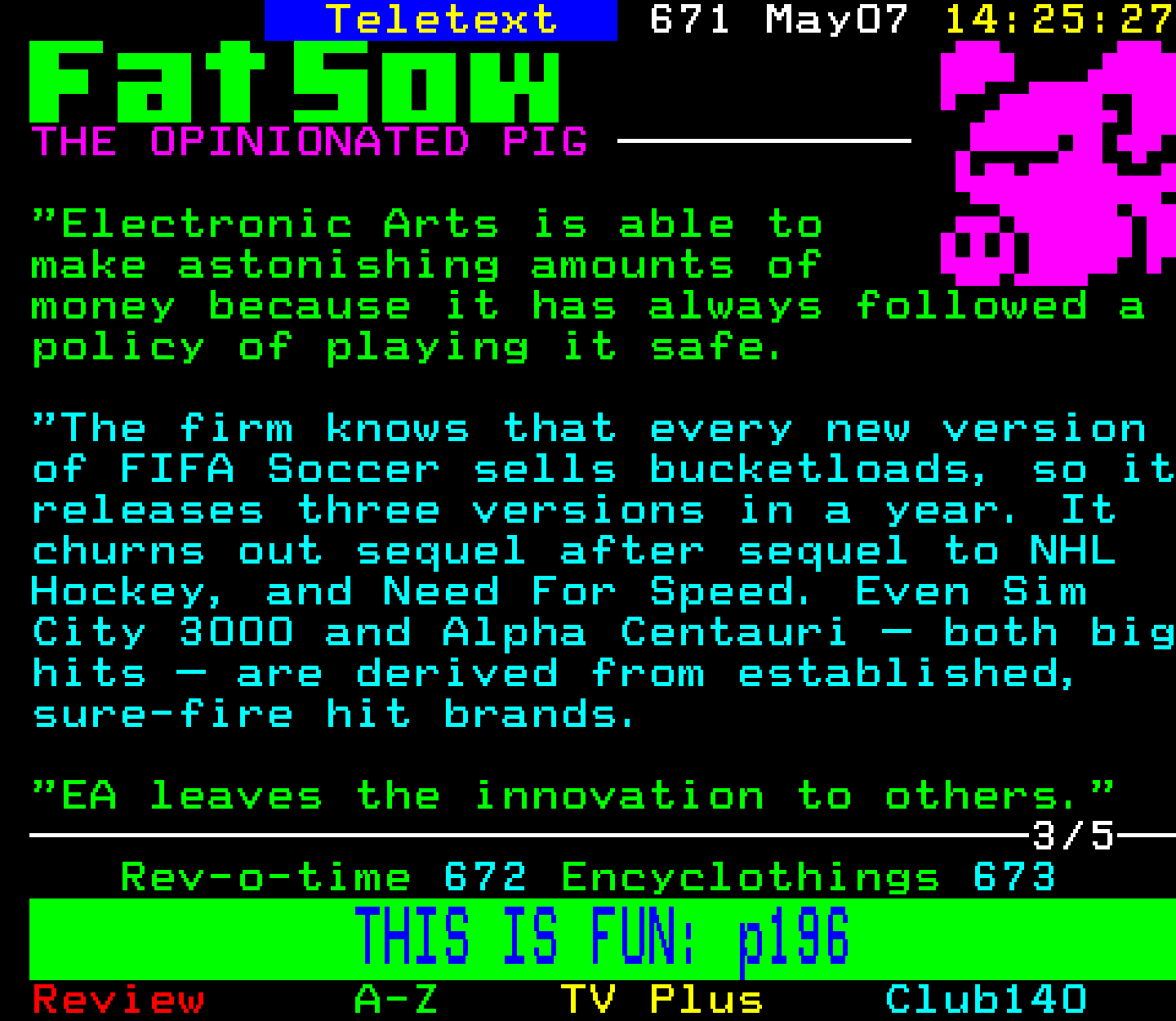Digitiser, Teletext - 1999