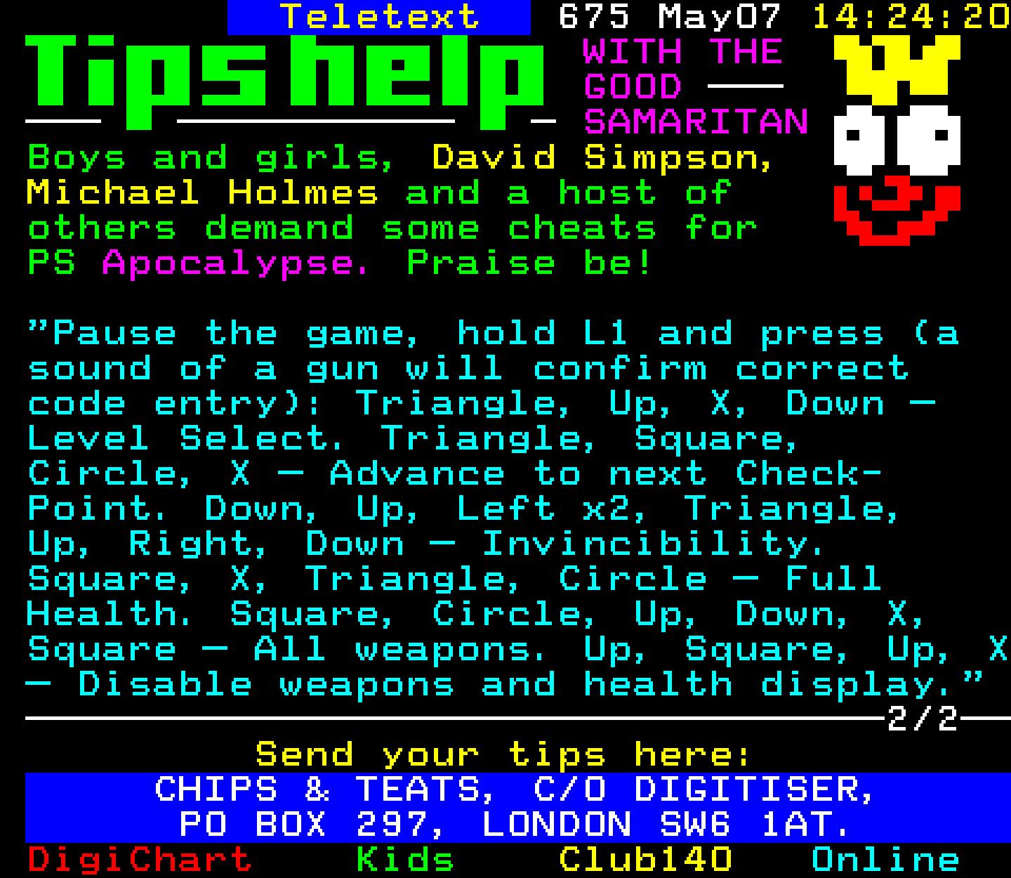 Digitiser, Teletext - 1999