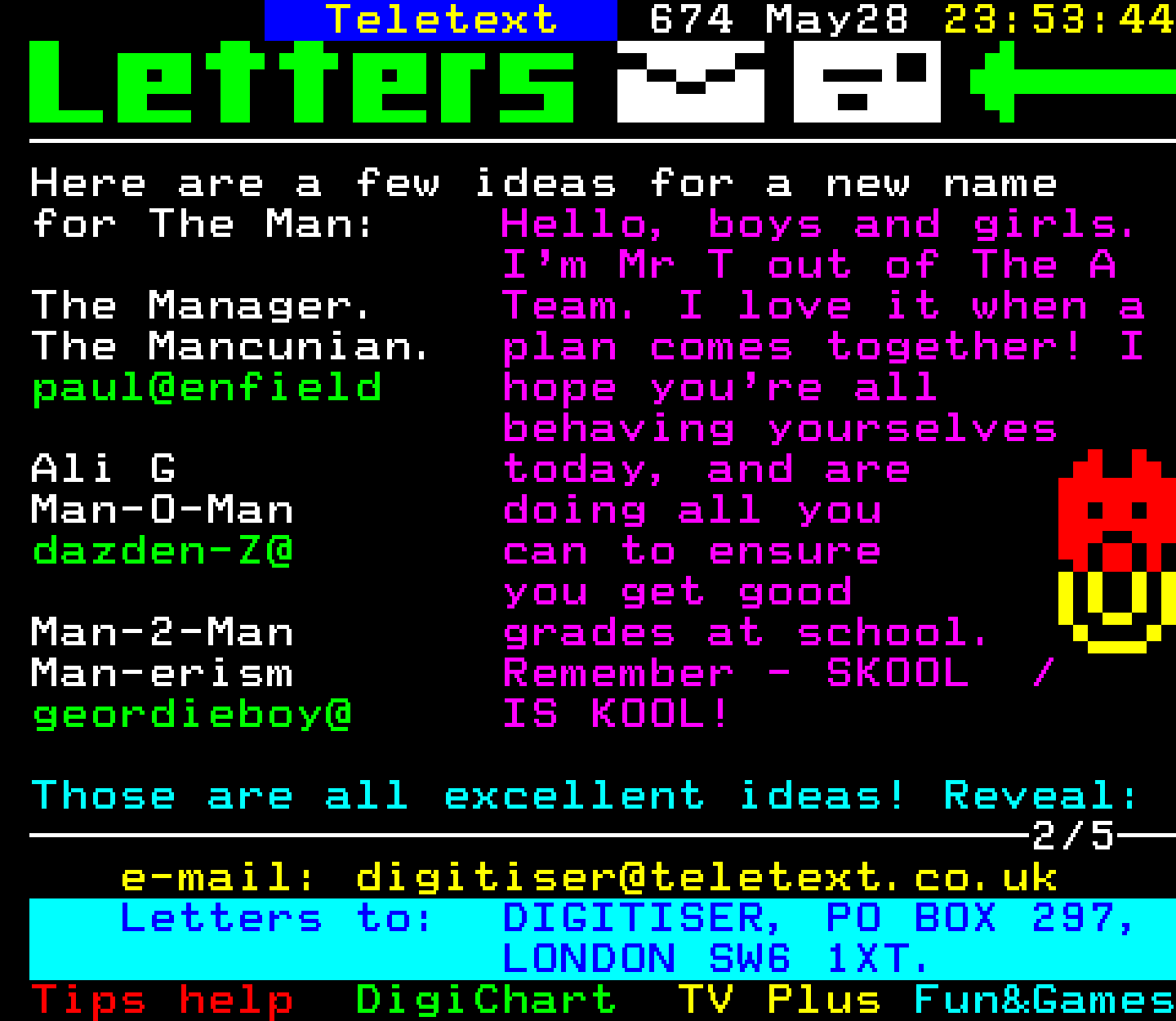 Digitiser, Teletext - 1999