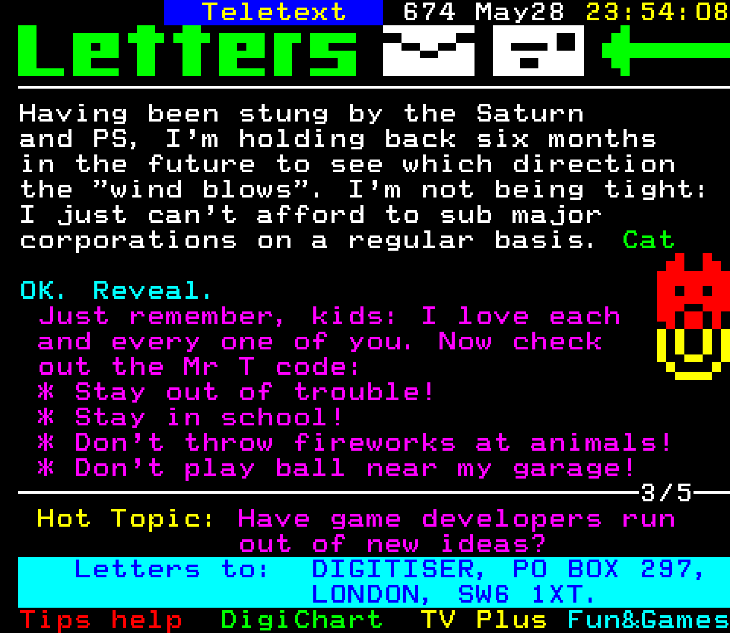 Digitiser, Teletext - 1999