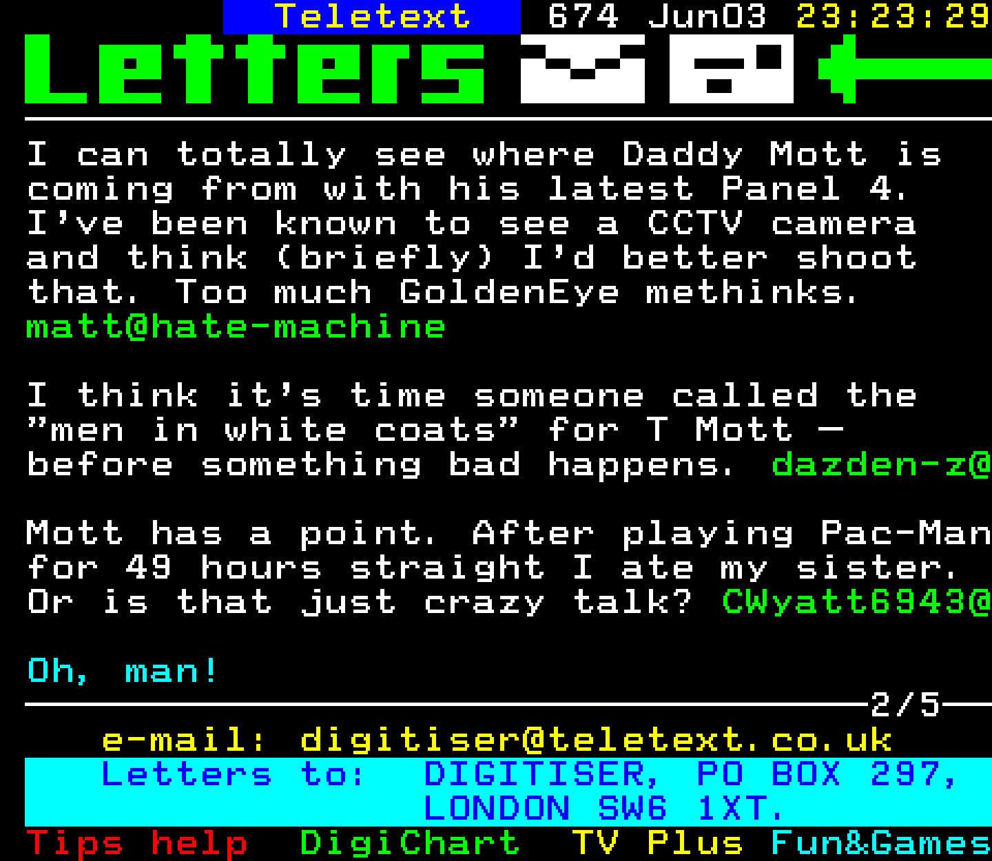 Digitiser, Teletext - 1999