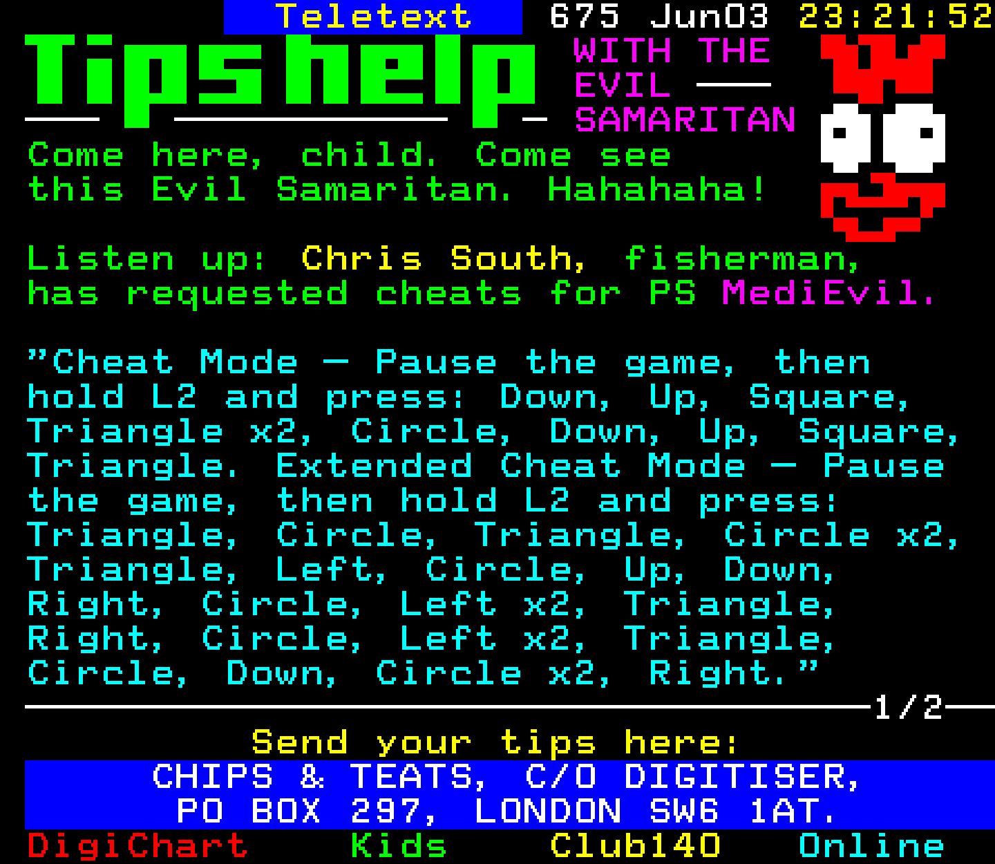 Digitiser, Teletext - 1999