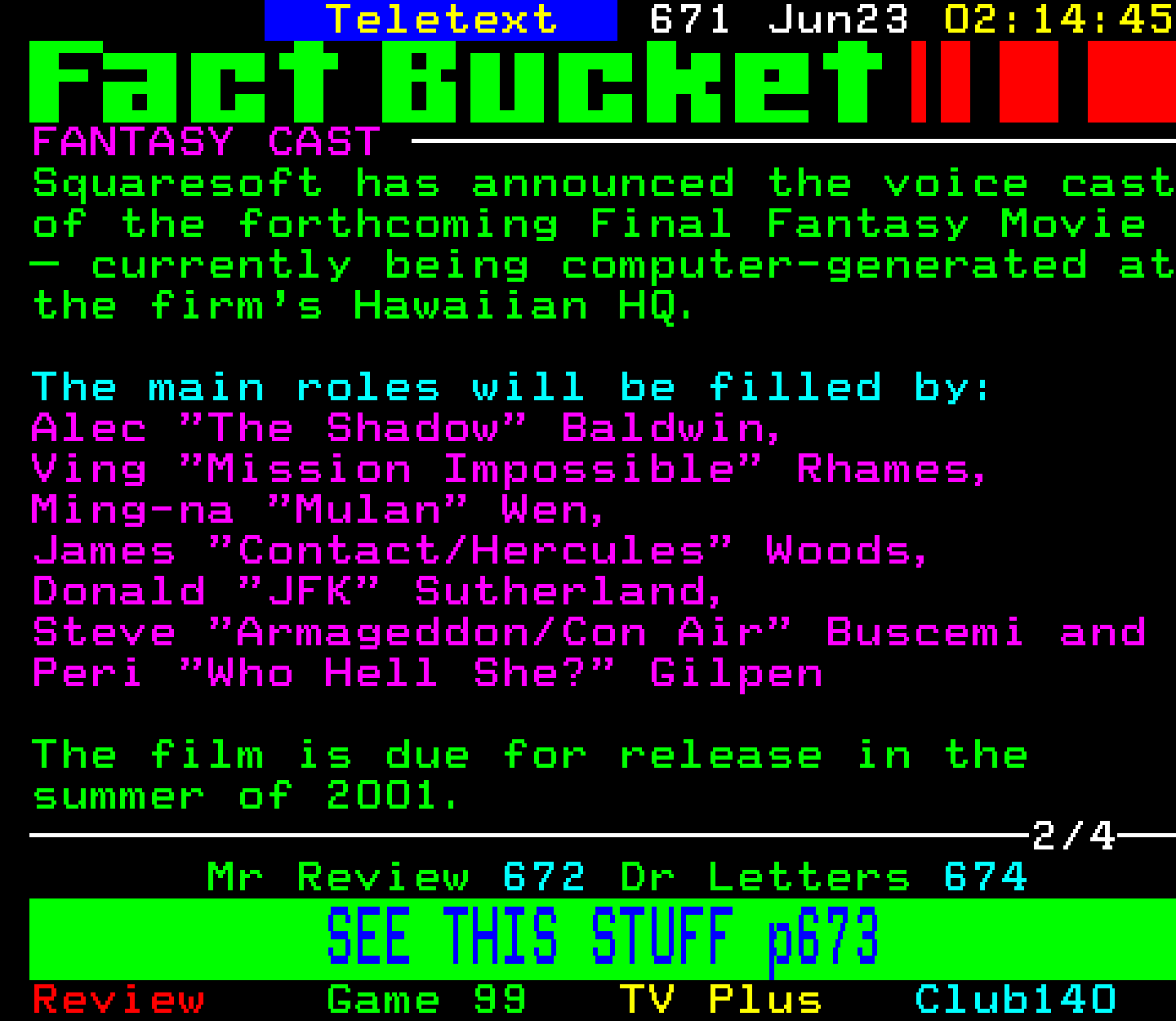 Digitiser, Teletext - 1999