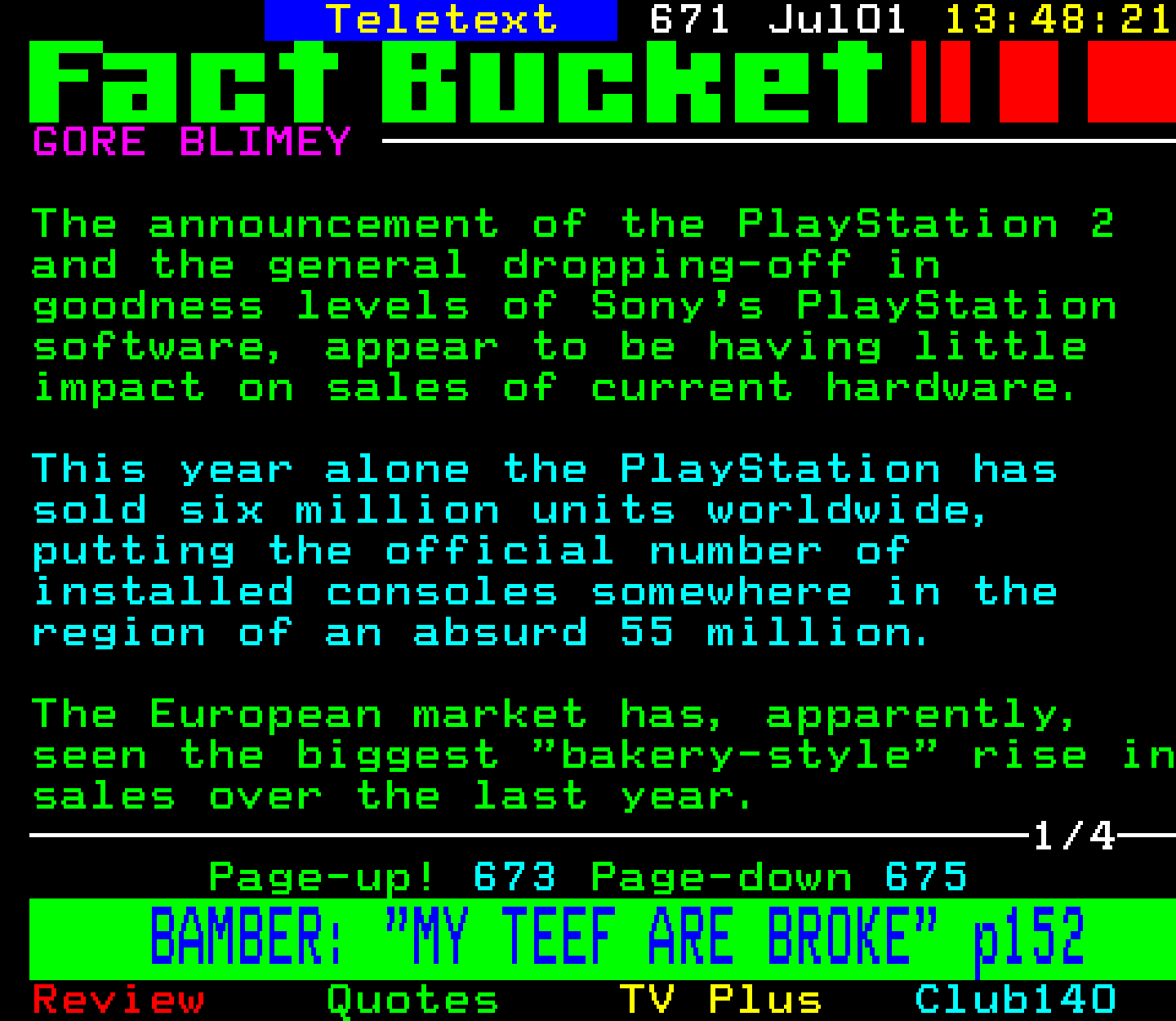 Digitiser, Teletext - 1999