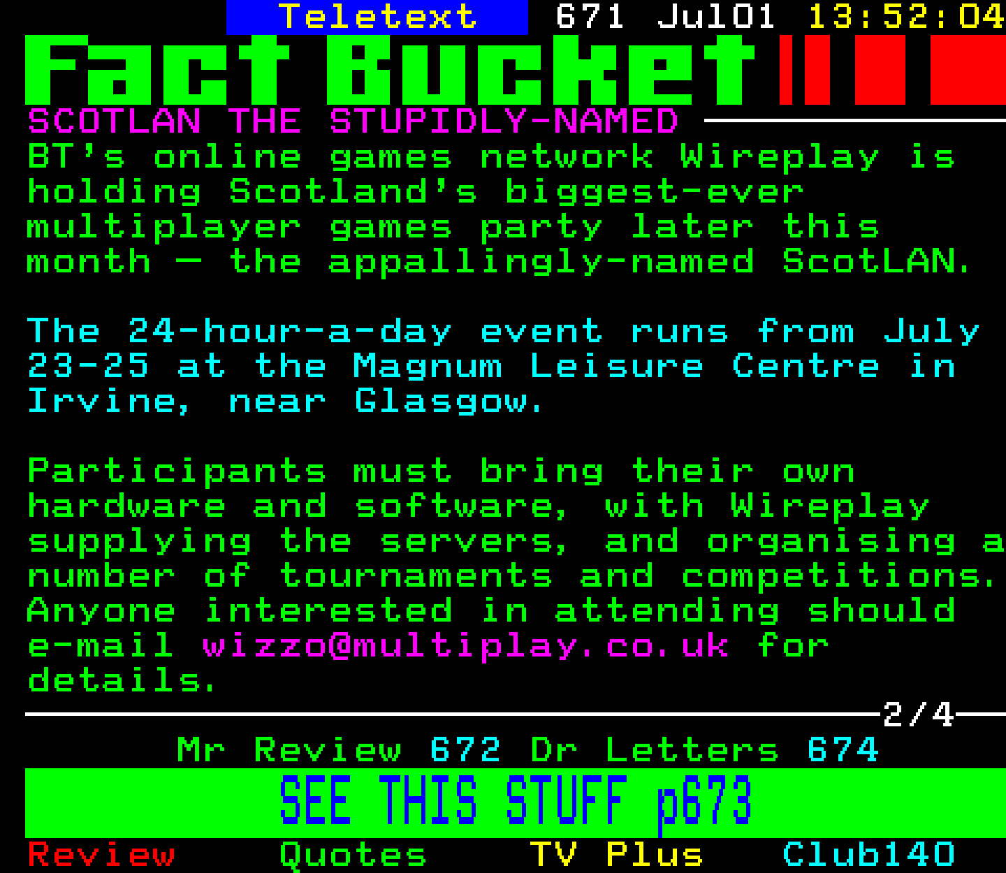 Digitiser, Teletext - 1999