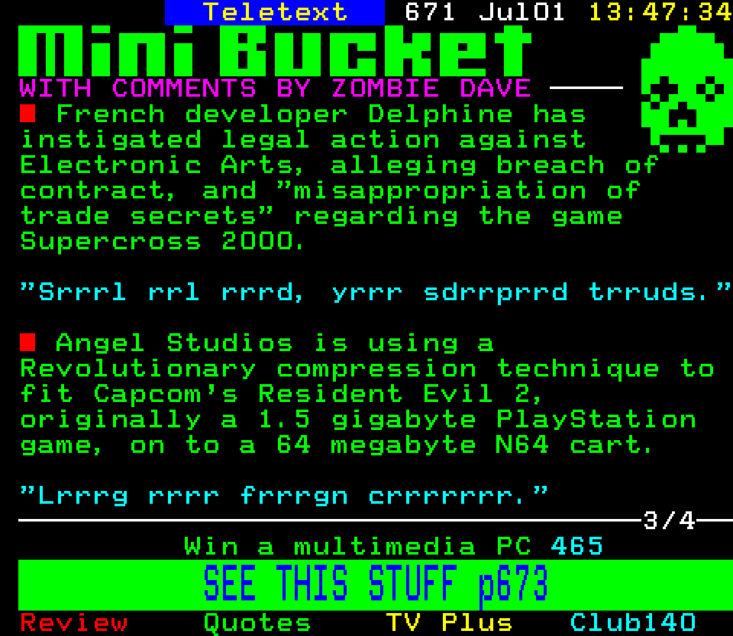 Digitiser, Teletext - 1999