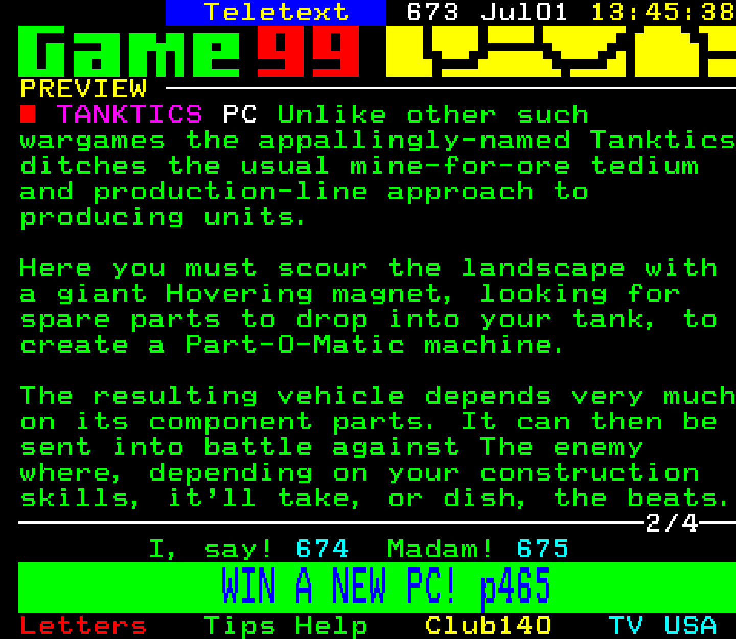 Digitiser, Teletext - 1999
