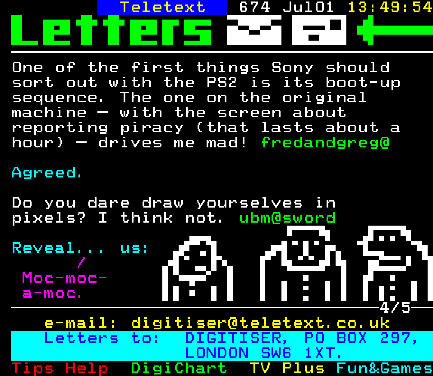 Digitiser, Teletext - 1999
