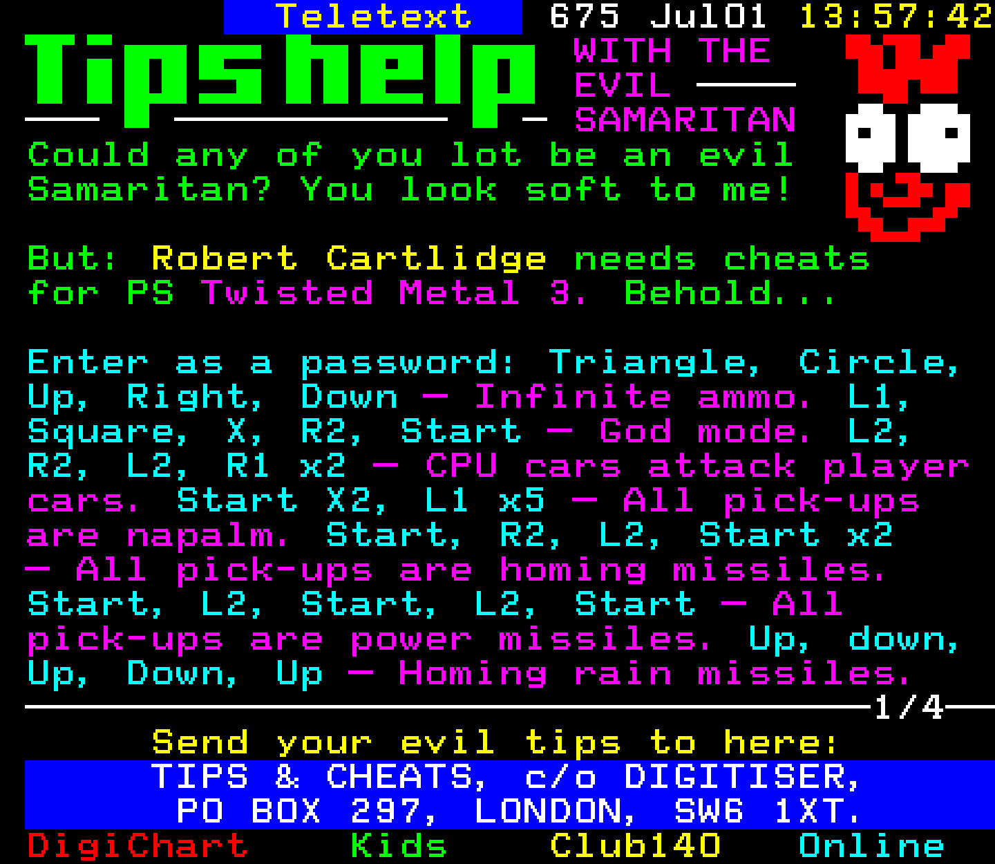 Digitiser, Teletext - 1999