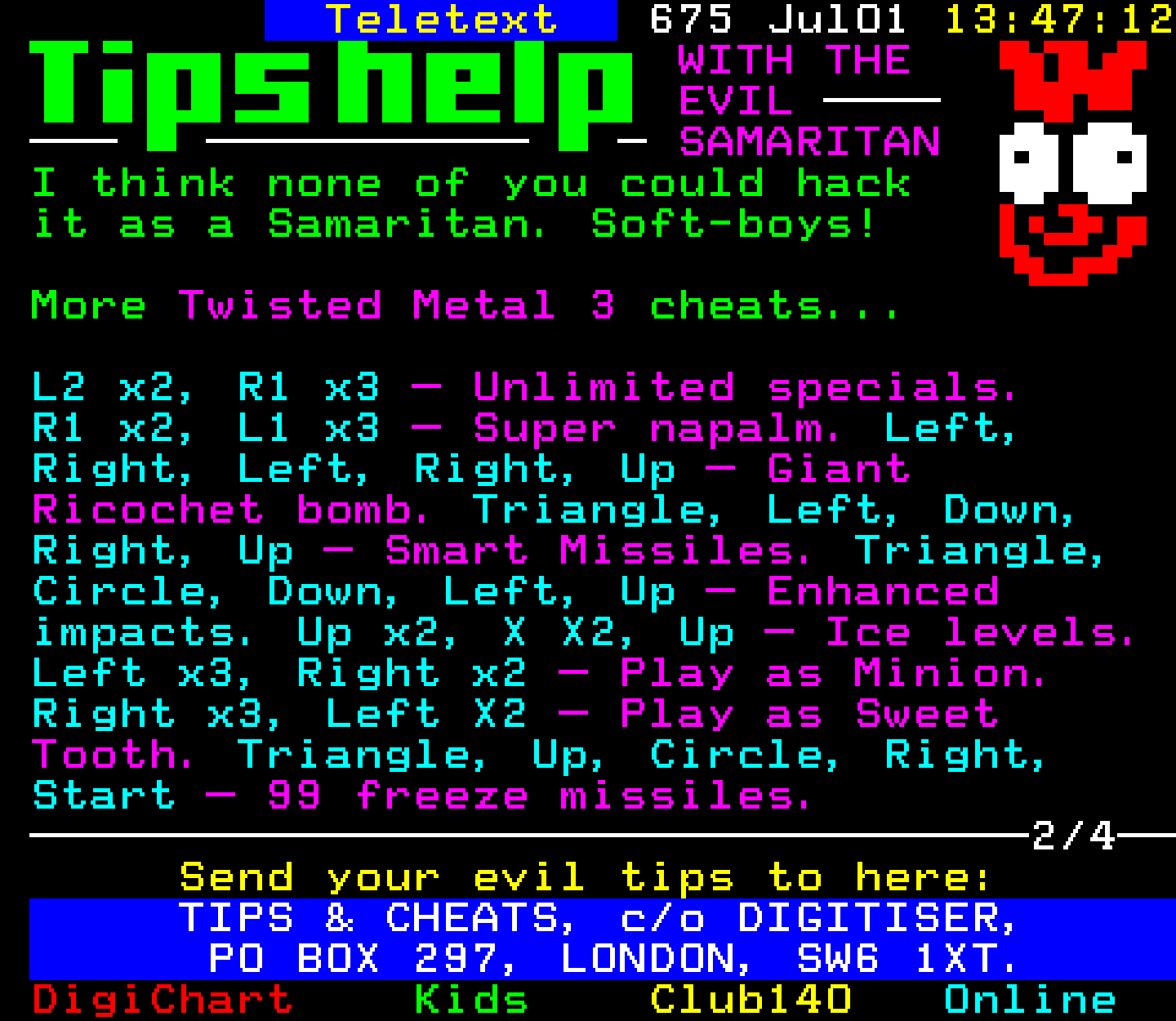 Digitiser, Teletext - 1999