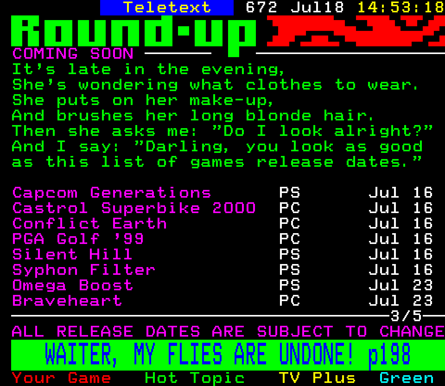 Digitiser, Teletext - 1999