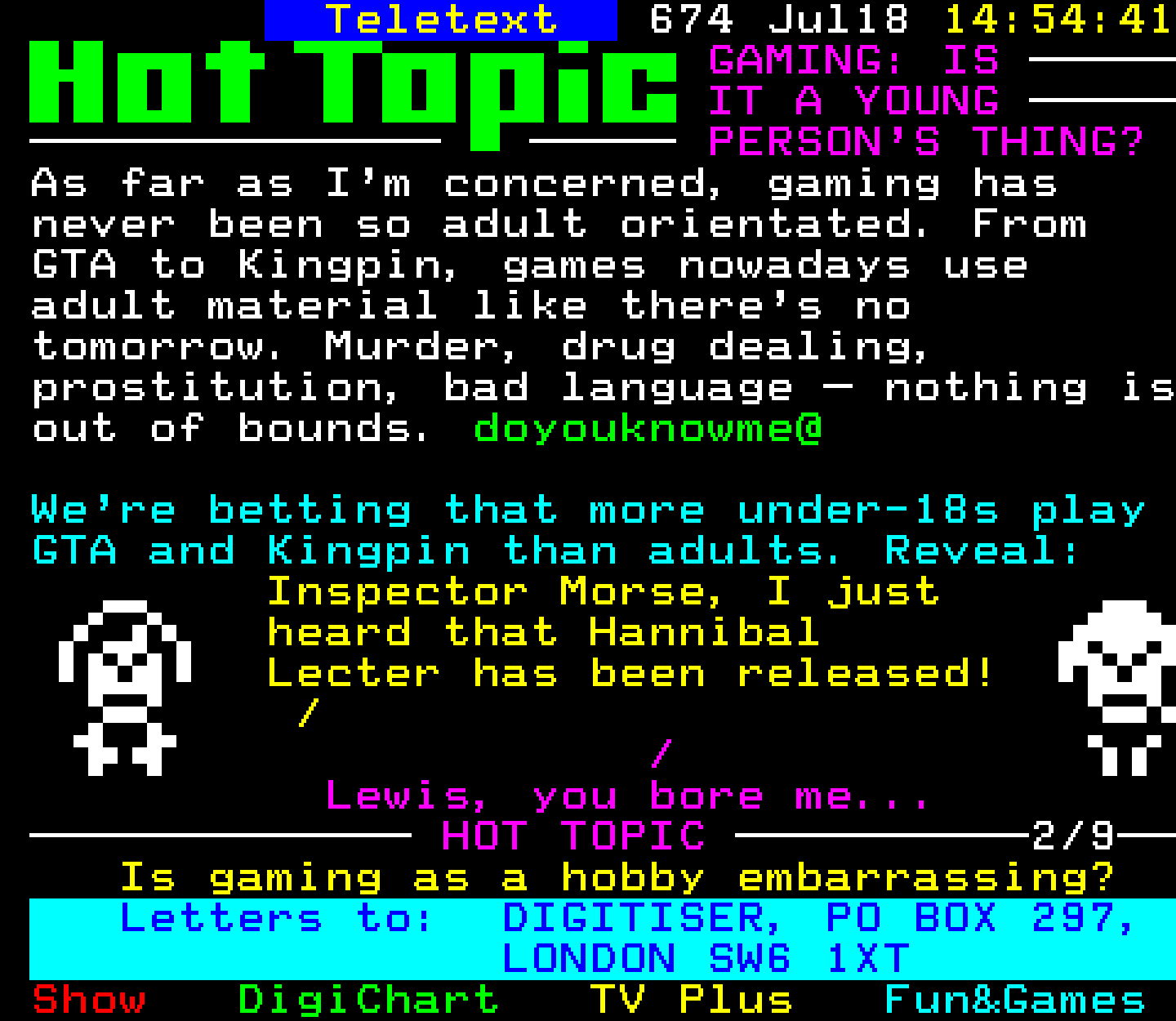 Digitiser, Teletext - 1999
