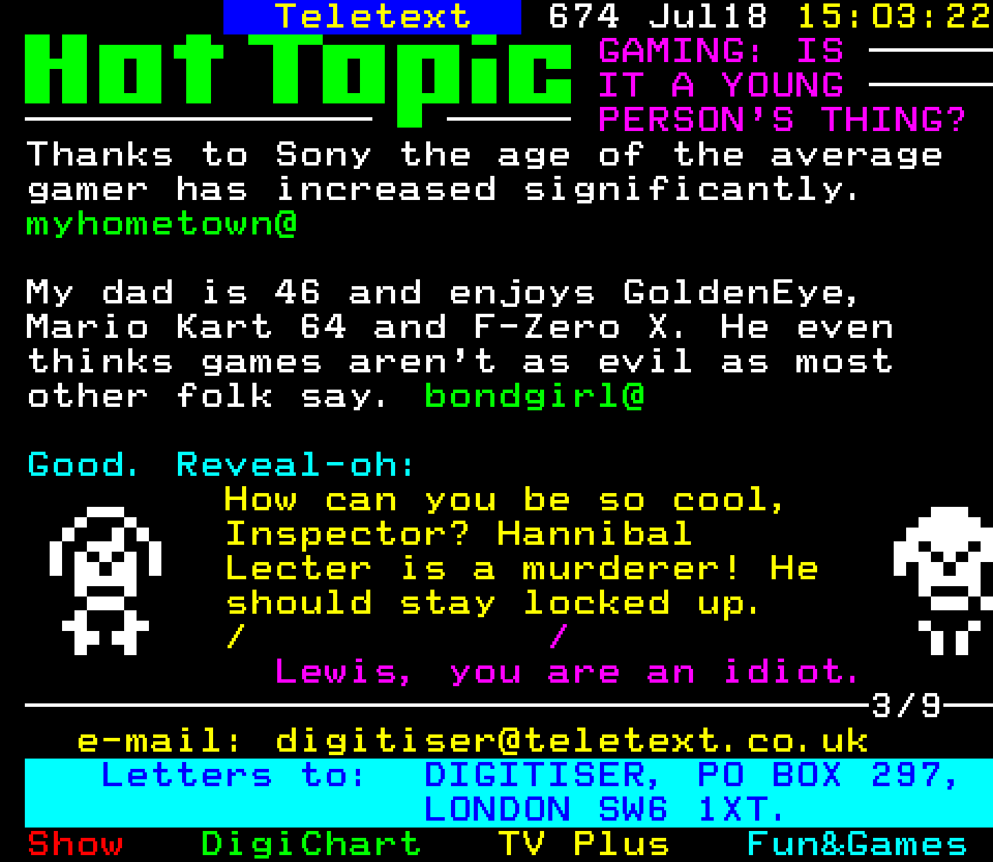 Digitiser, Teletext - 1999