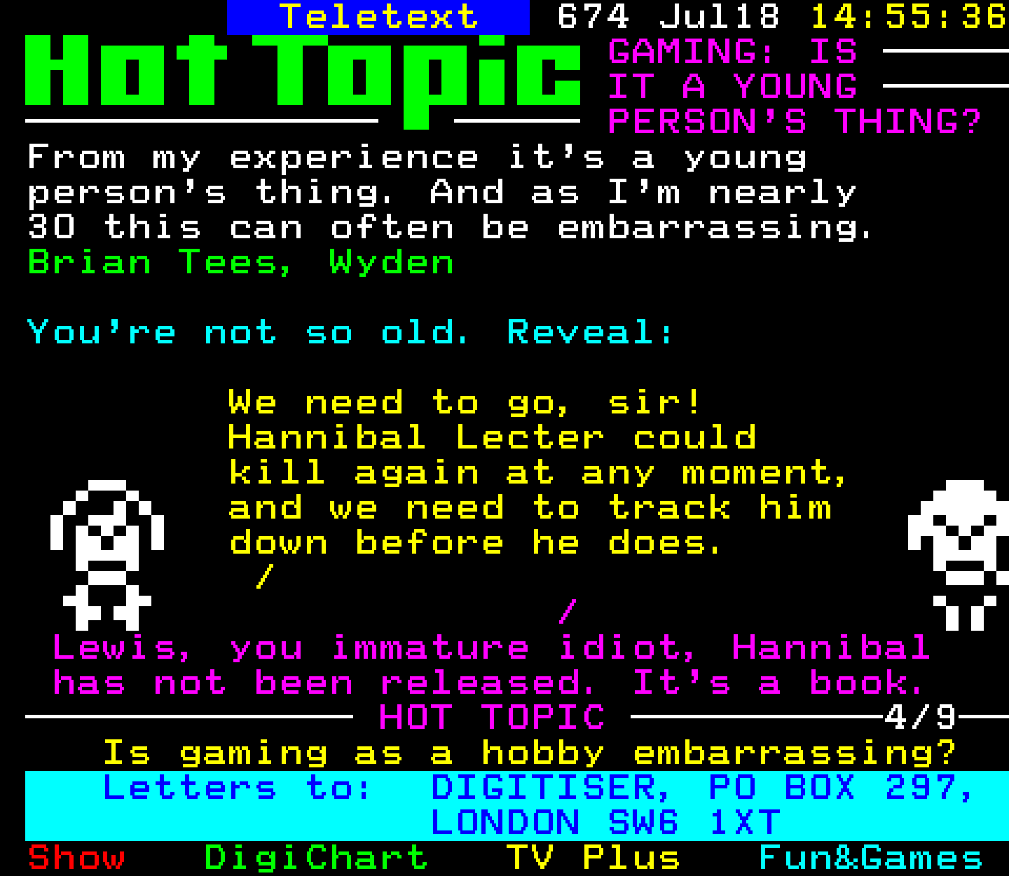 Digitiser, Teletext - 1999