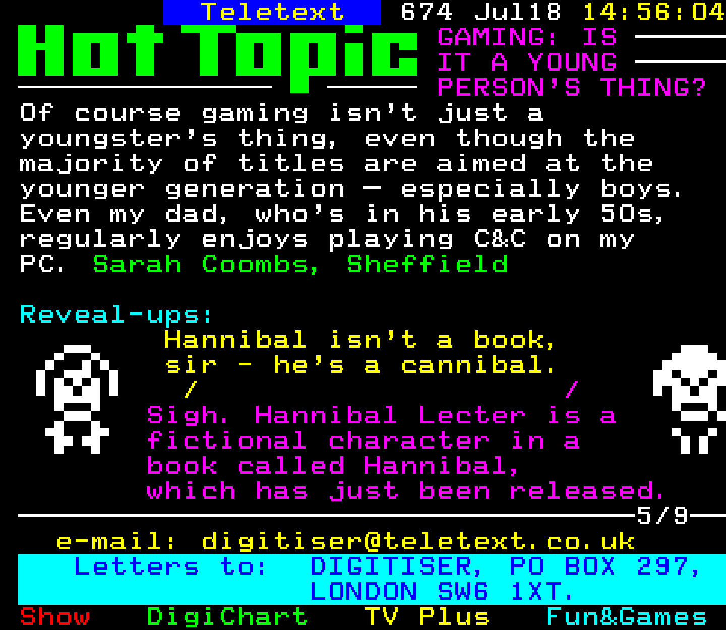 Digitiser, Teletext - 1999