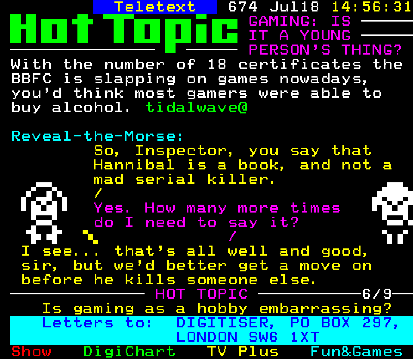 Digitiser, Teletext - 1999