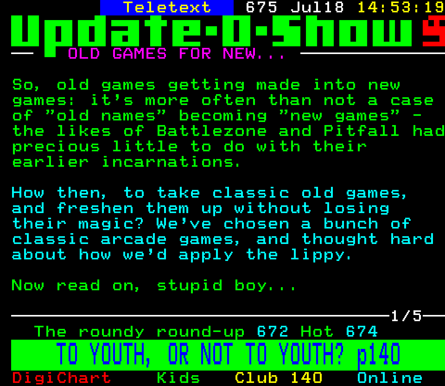 Digitiser, Teletext - 1999