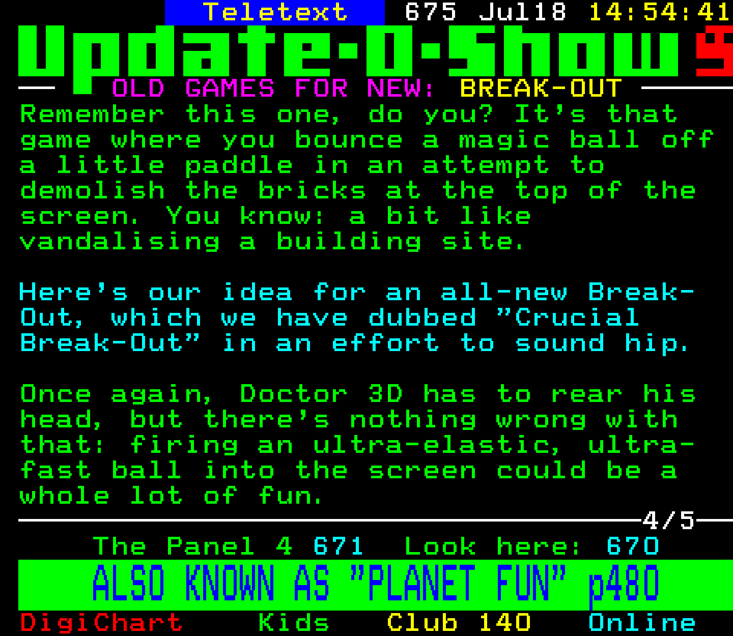 Digitiser, Teletext - 1999