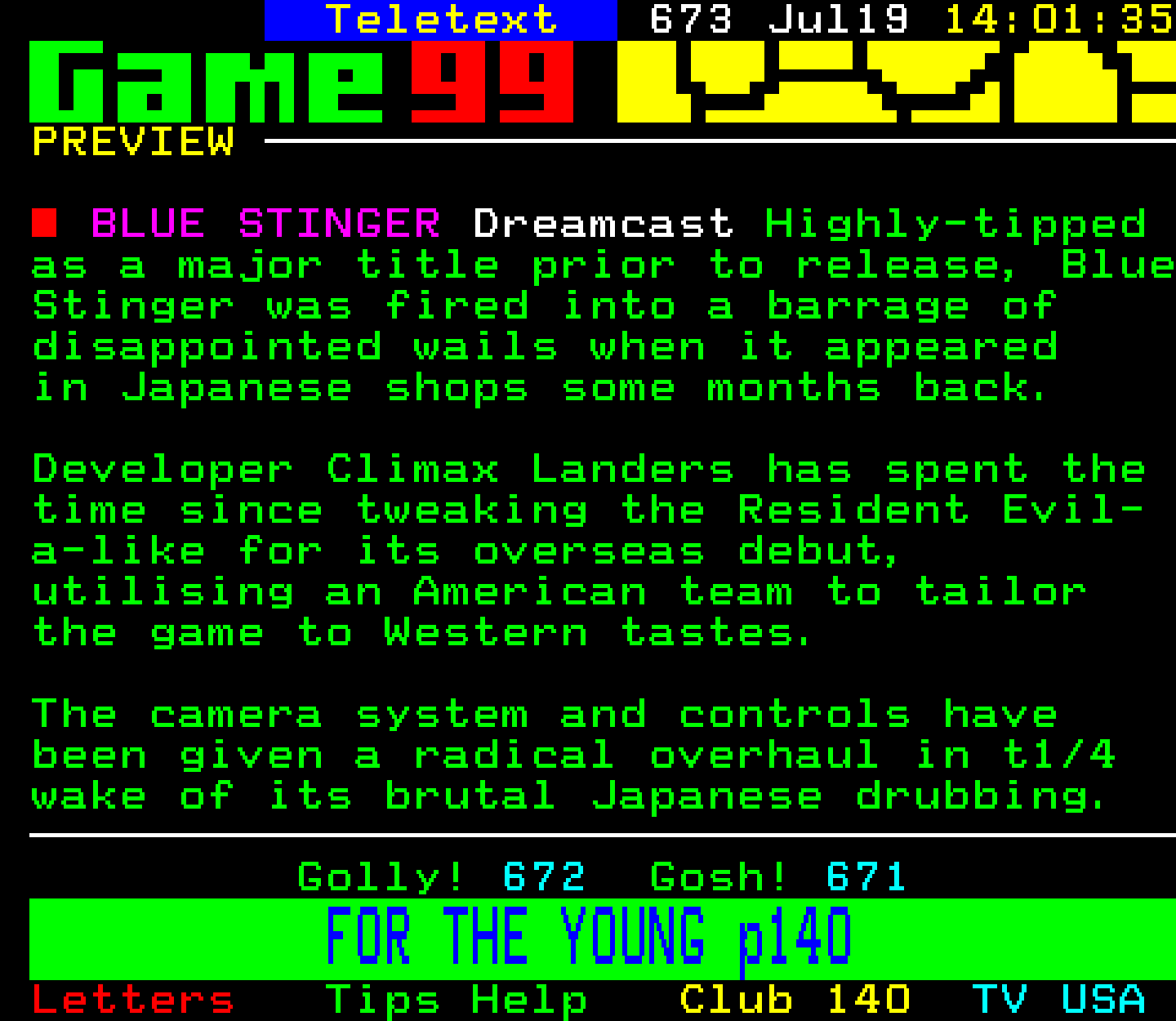 Digitiser, Teletext - 1999