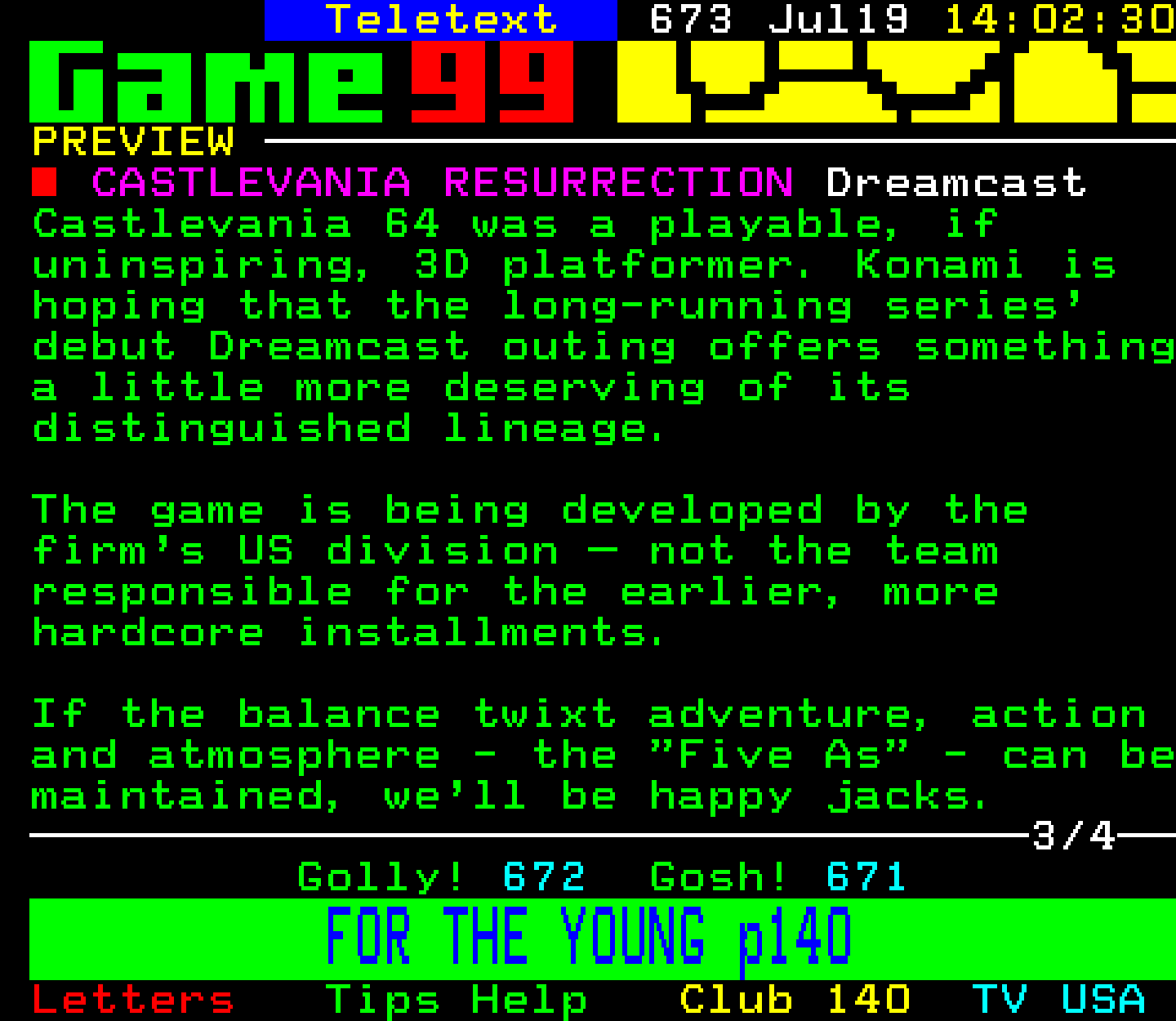 Digitiser, Teletext - 1999