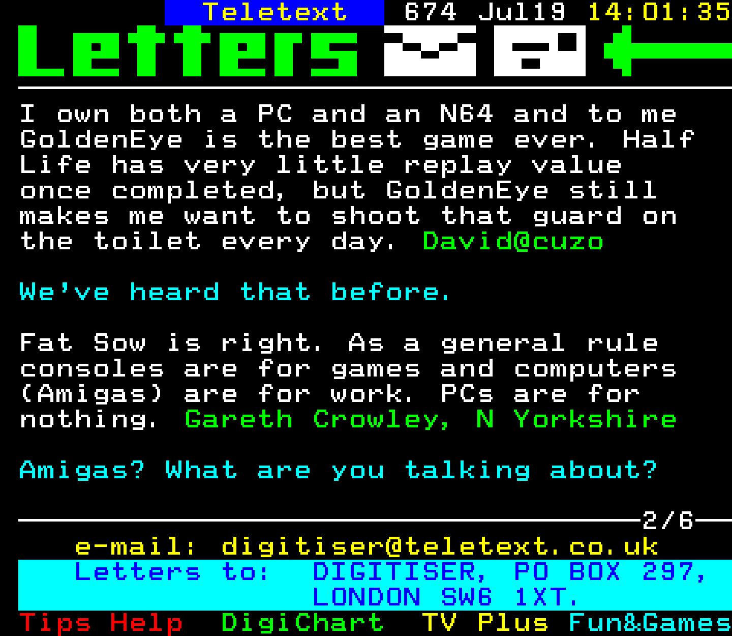 Digitiser, Teletext - 1999