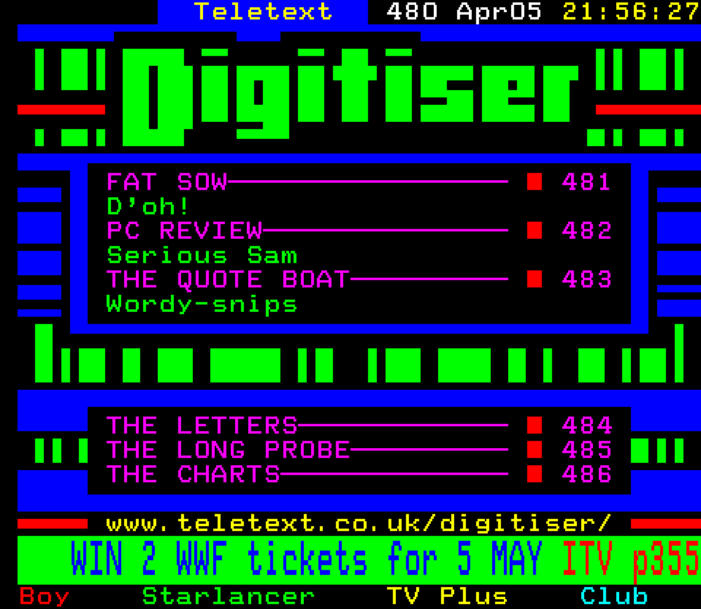 Digitiser, Teletext - 2001