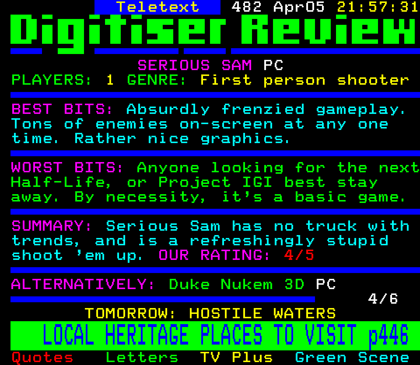 Digitiser, Teletext - 2001