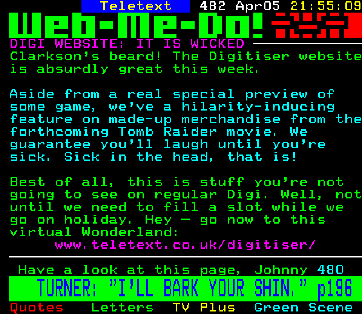 Digitiser, Teletext - 2001