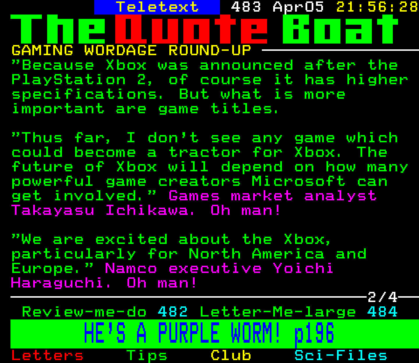 Digitiser, Teletext - 2001